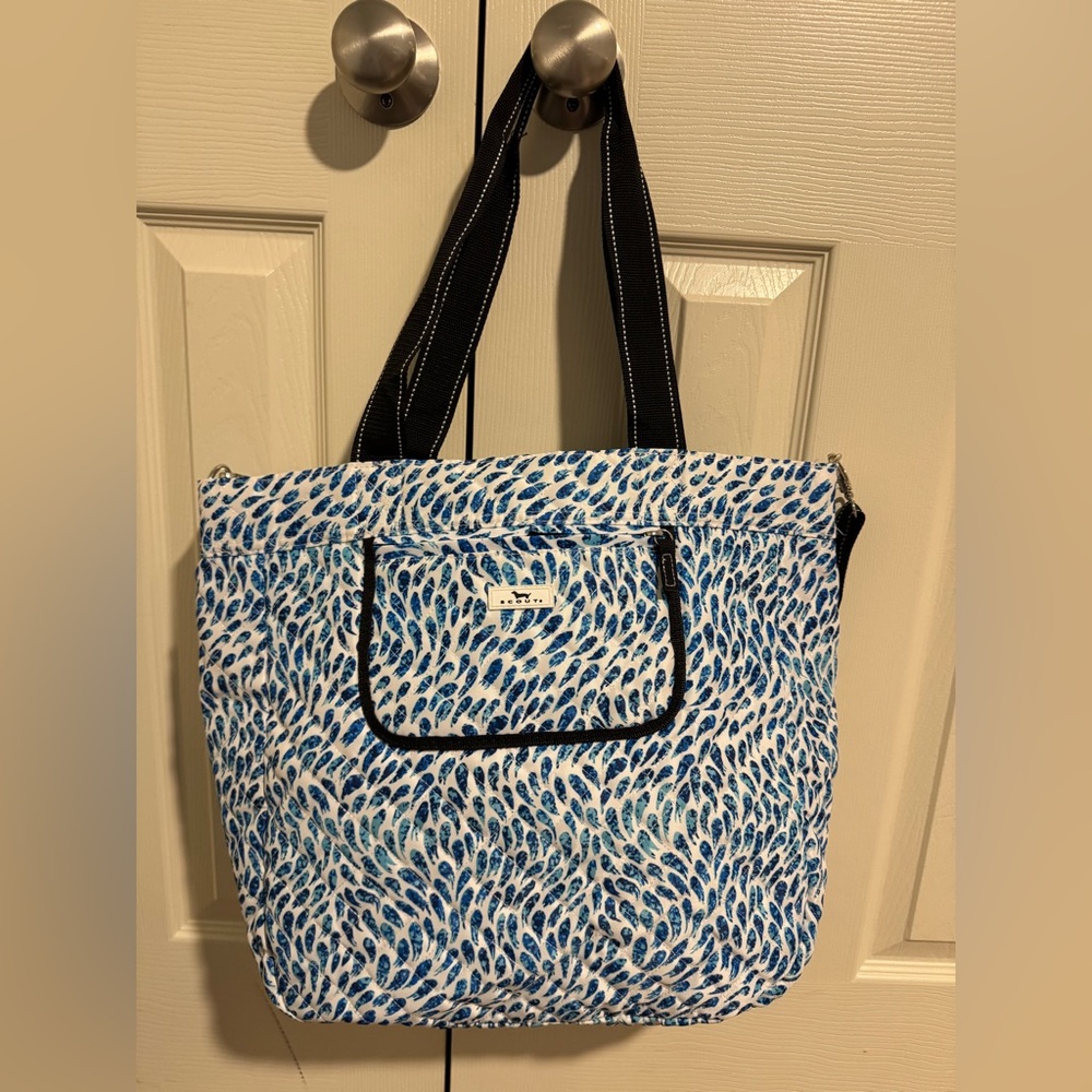 SCOUT Stylish Blue Patterned Tote Bag